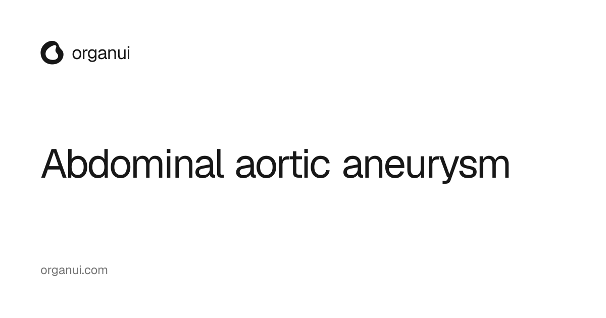 Abdominal aortic aneurysm — OrganUI